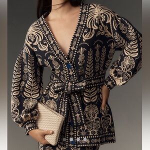 BRAND NEW Farm Rio Ainika Tropical Splendor Knit Cardigan SZ S